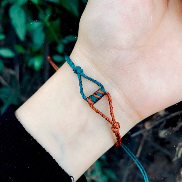 Handmade by me! Jewelry - 4 Elements Old Copper/Green Macrame Bracelet